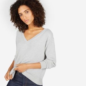 Everlane Gray V Neck Sweater